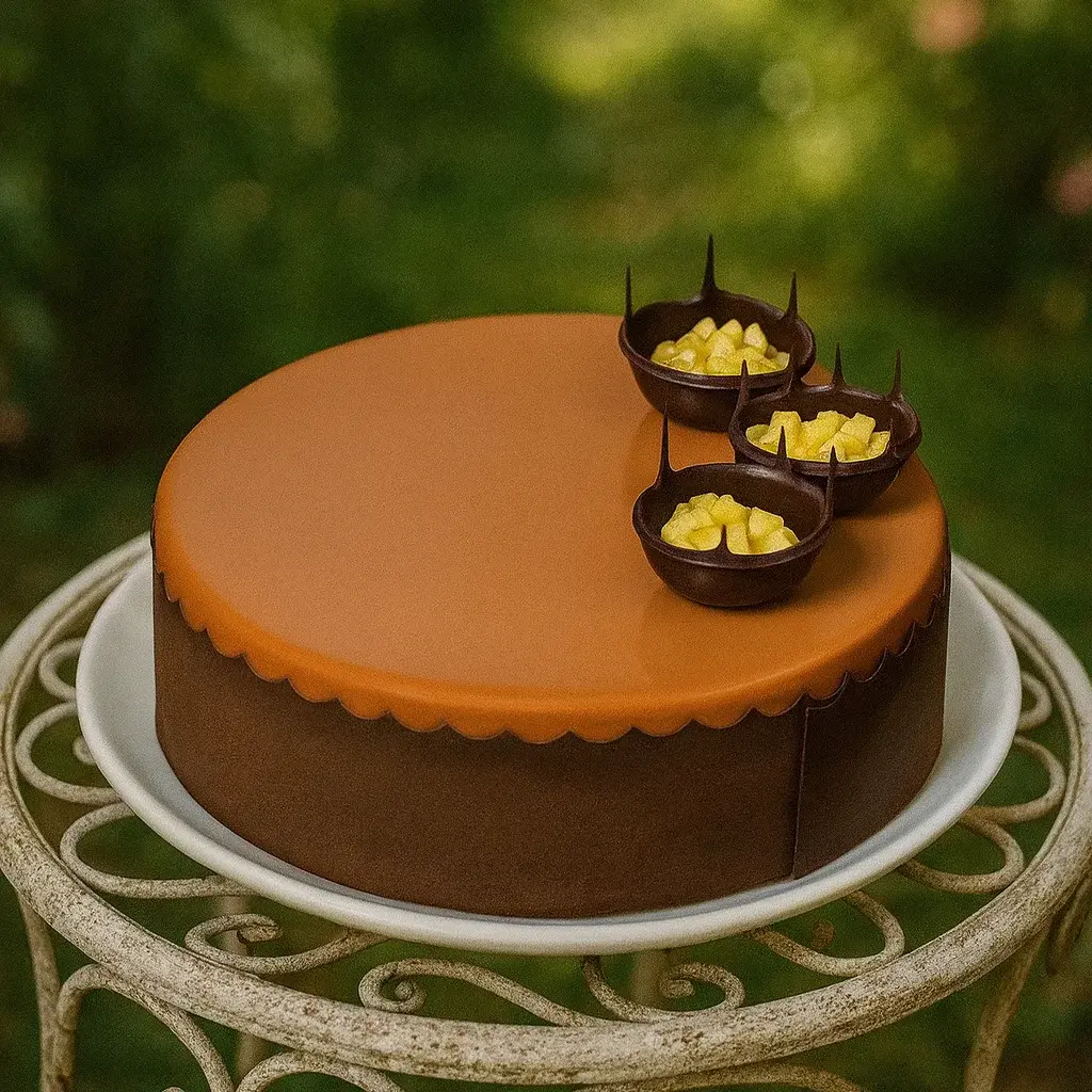 Tarta de Naranja, Chocolate y Avellana